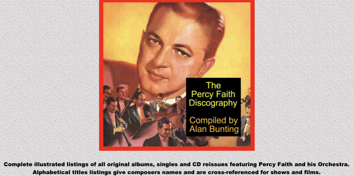 Alan Bunting's Percy Faith Discography